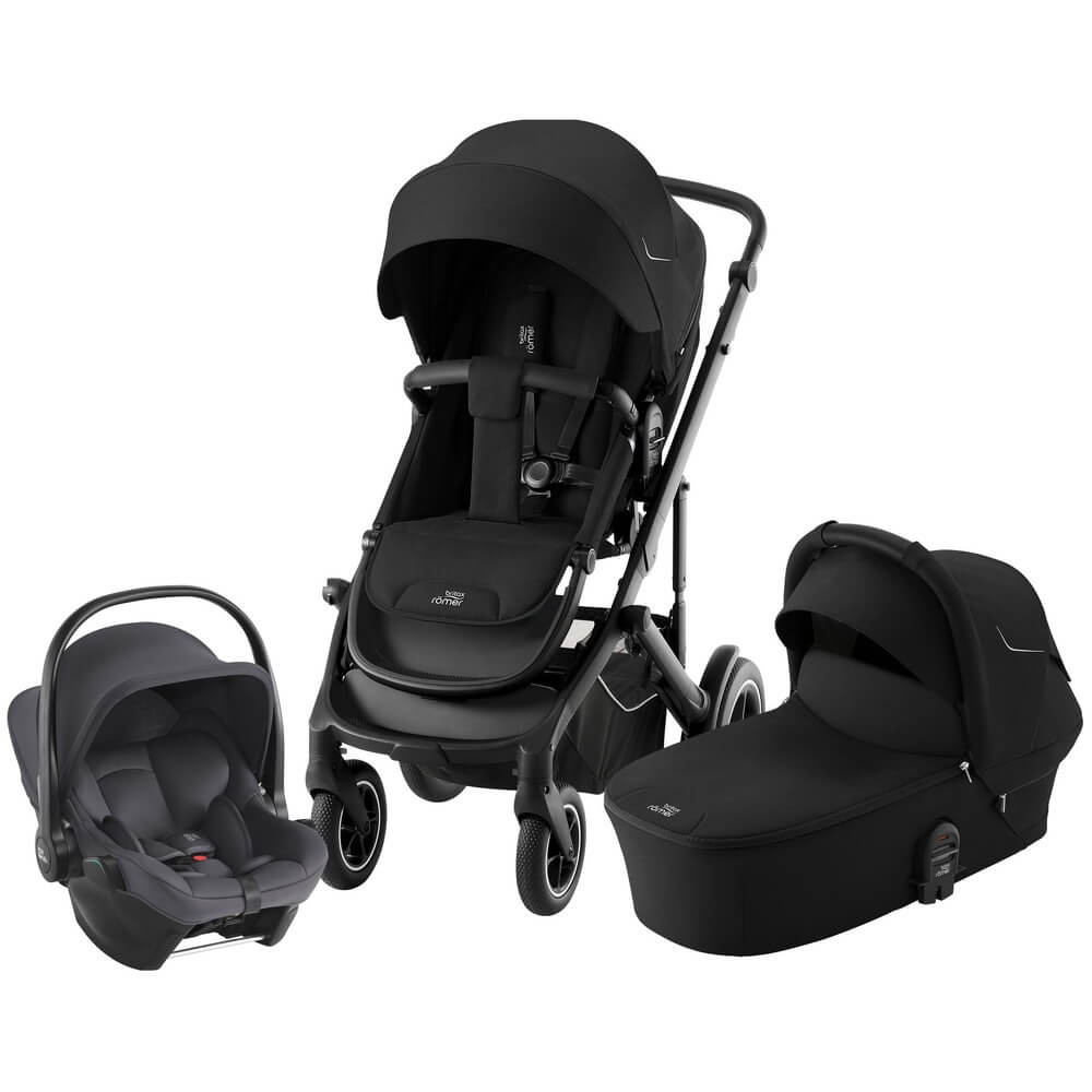 Изображение товара Набор детская коляска Britax Roemer Smile 5Z Space Black + автокресло Baby-Safe Core Midnight Grey