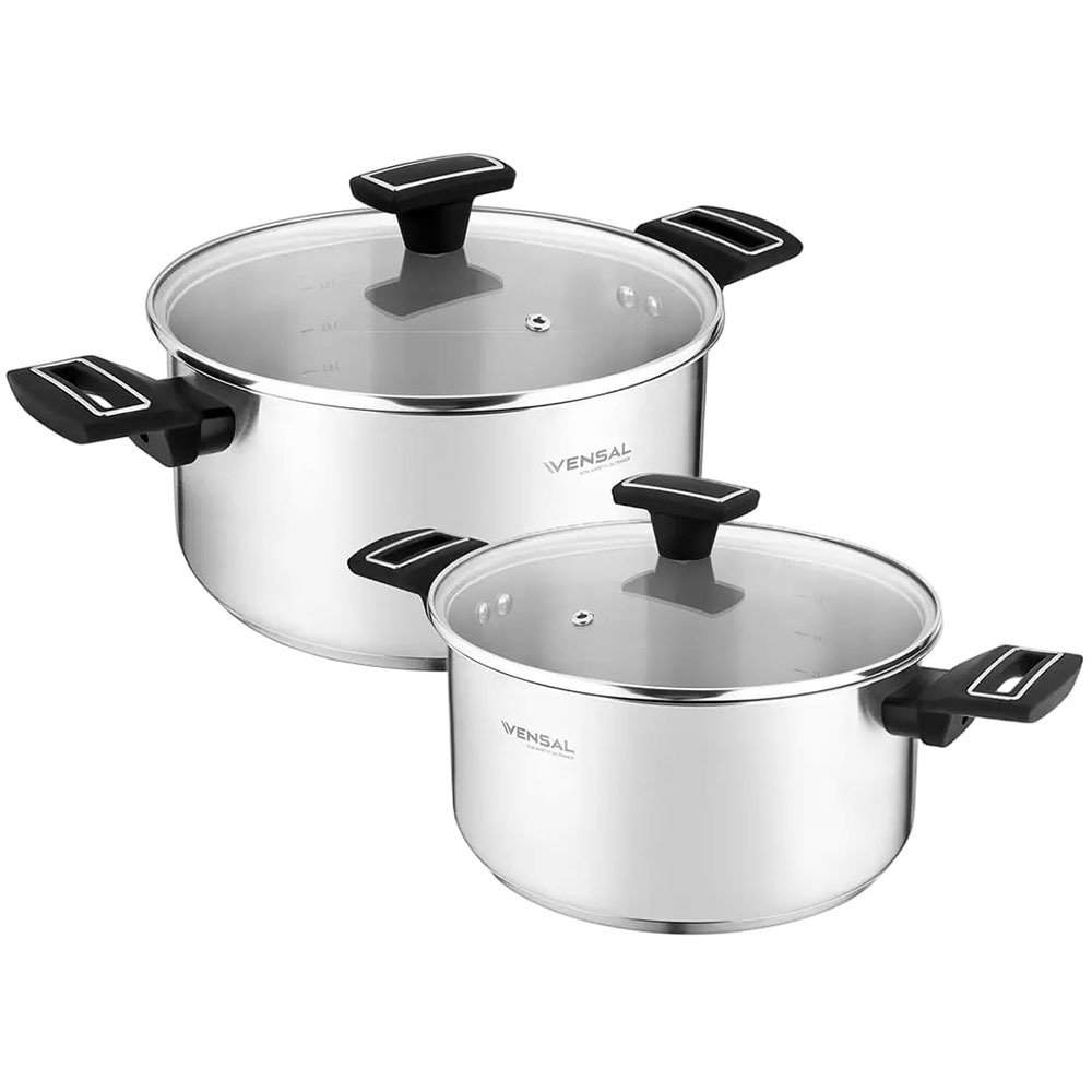 Изображение товара Набор посуды Vensal Velours Noir VS1504 из нержавеющей стали 4 предмета
