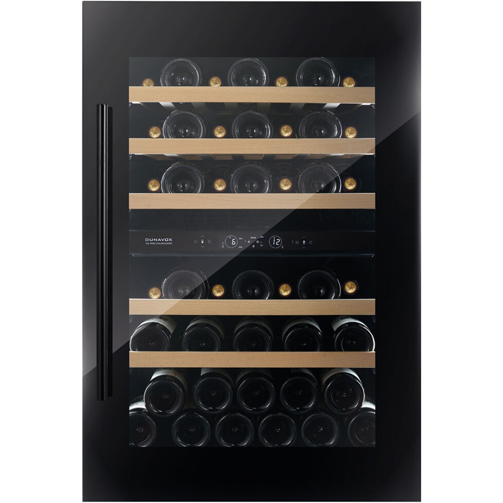 Изображение товара Встраиваемый винный шкаф Dunavox DVS-44.120DB для 44 бутылок с 2 зонами охлаждения