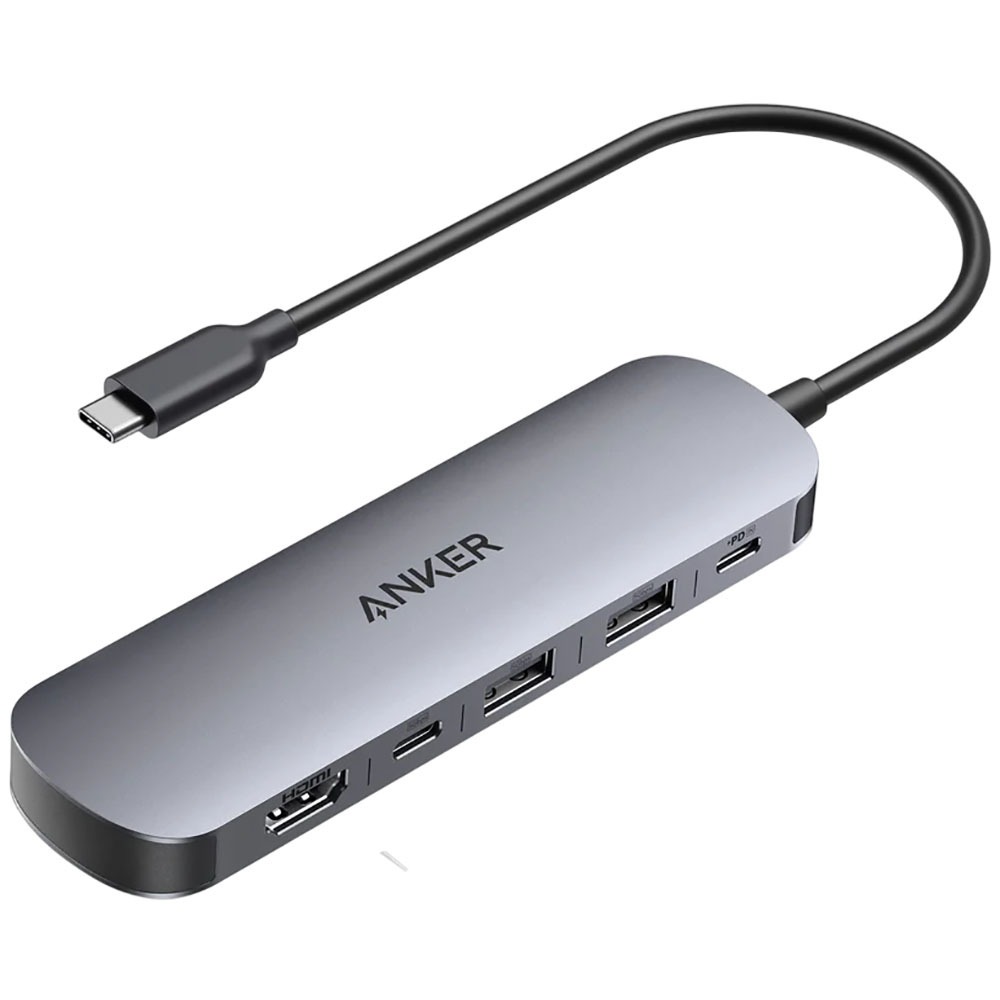 Изображение товара Хаб Anker Nano 7 в 1 серебристый USB-C HDMI SD TF USB