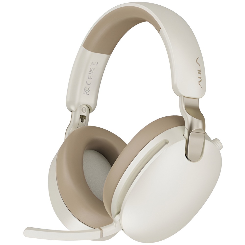 Изображение товара Компьютерная гарнитура Aula A500 бежевый беспроводная с проводом высокочувствительная