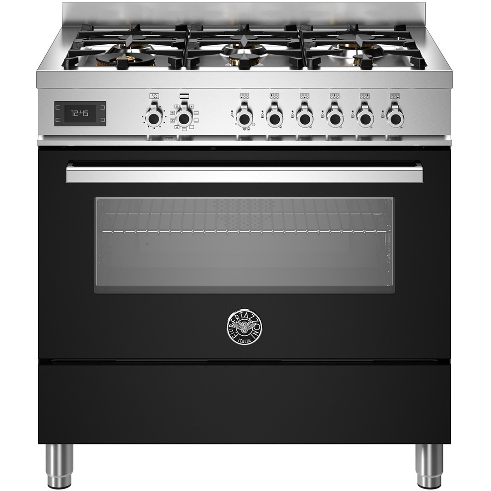 Изображение товара Плита Bertazzoni PRO96L1ENET с газовой варочной панелью и электрической духовкой