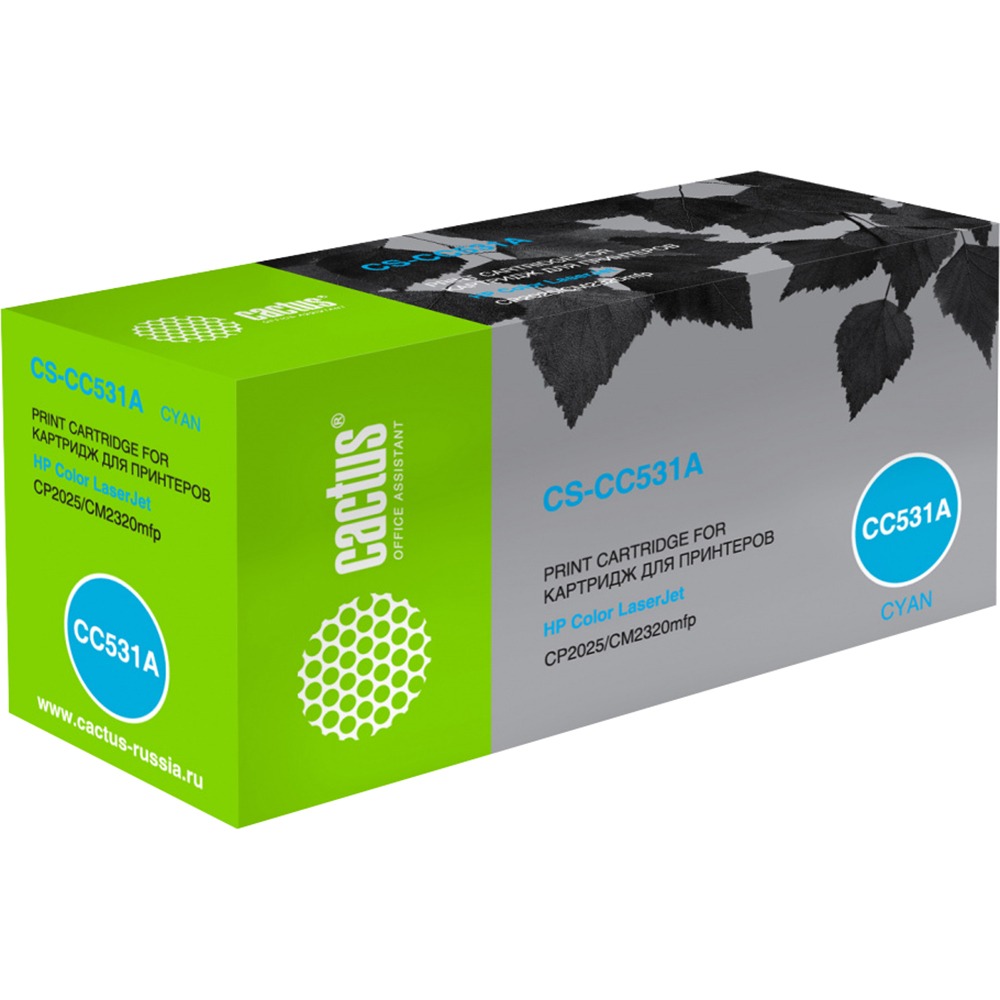 Изображение товара Картридж Cactus CS-CC531A голубой для лазерного принтера