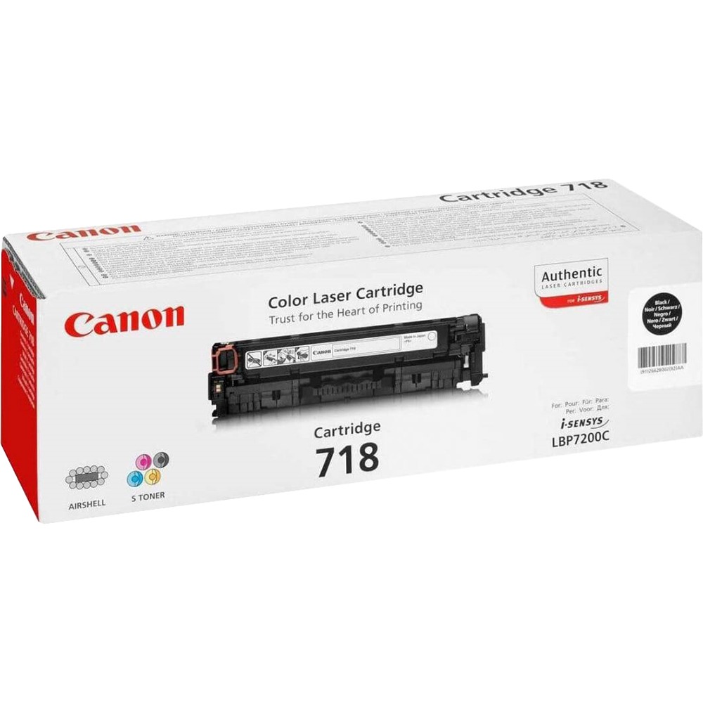 Изображение товара Картридж Canon 718BK 2662B002 черный для лазерных принтеров