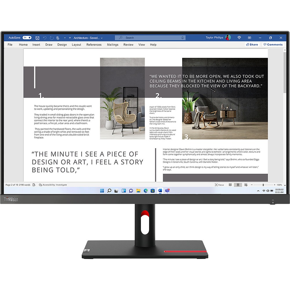 Изображение товара Монитор Lenovo ThinkVision S27i-30 27 дюймов 1920x1080 100 Гц