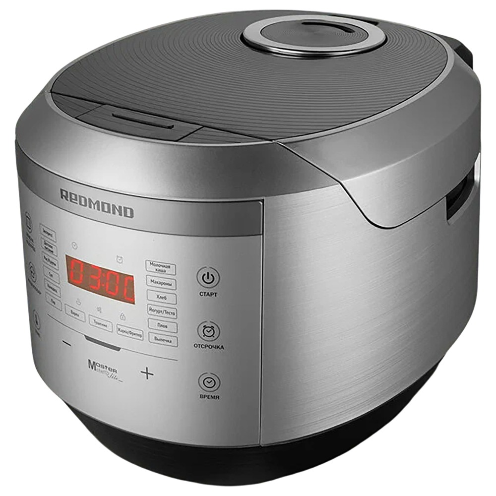 Изображение товара Мультиварка Редмонд RMC-450 серебристая 16 программ мощностью 860 Вт