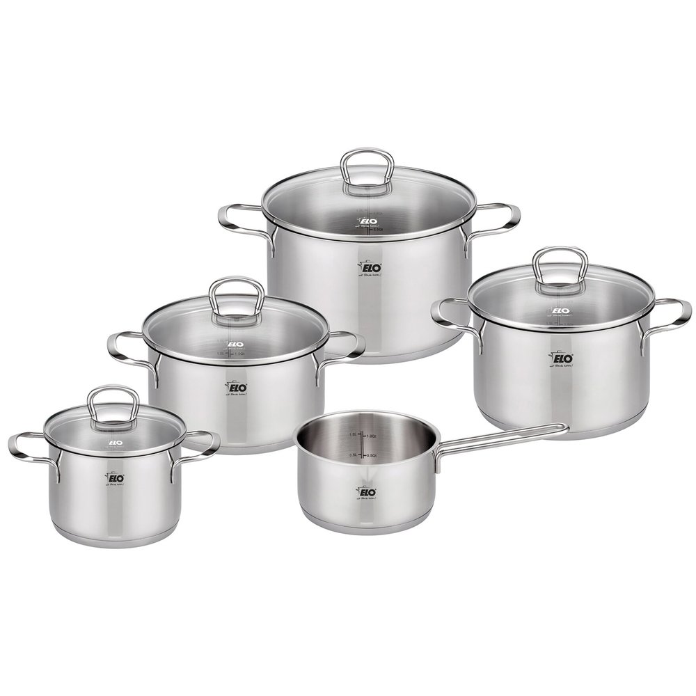 Изображение товара Набор посуды ELO Jaspis 90835 9 предметов из нержавеющей стали