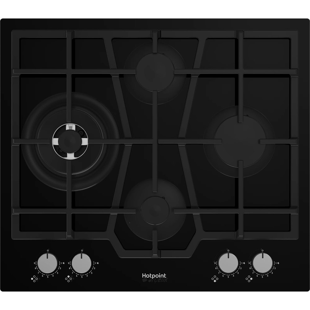 Изображение товара Газовая варочная поверхность Hotpoint HGMTS 643 BL из закаленного стекла