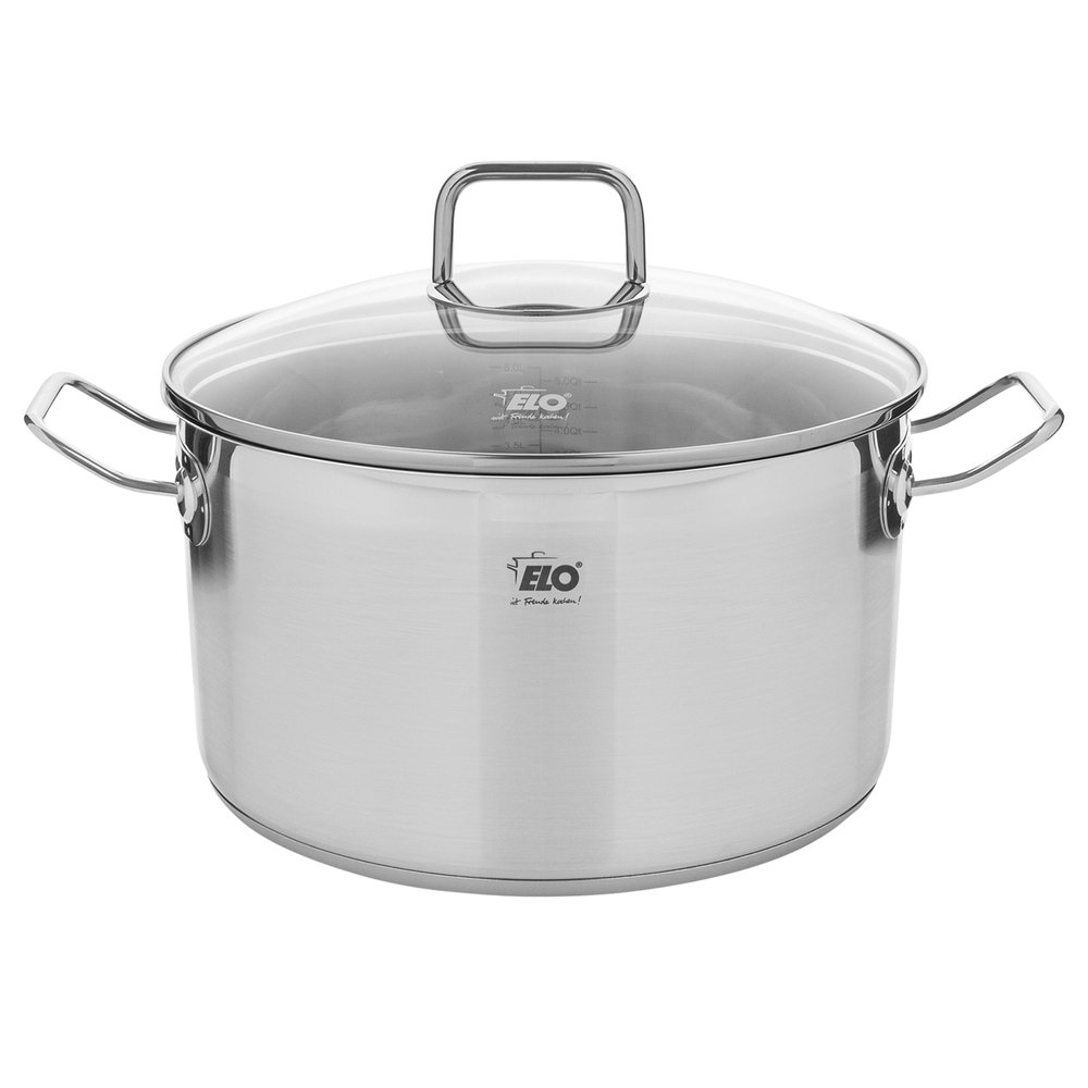 Изображение товара Кастрюля ELO Profi Duo Therm 40224 24 см 5.3 л нержавеющая сталь стекло