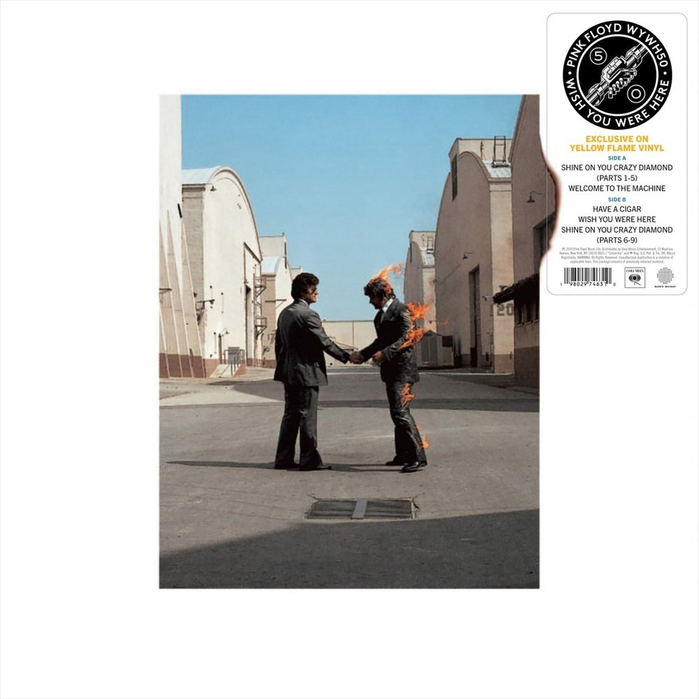 Изображение товара Pink Floyd Wish You Were Here 50th Anniversary Yellow Flame виниловая пластинка