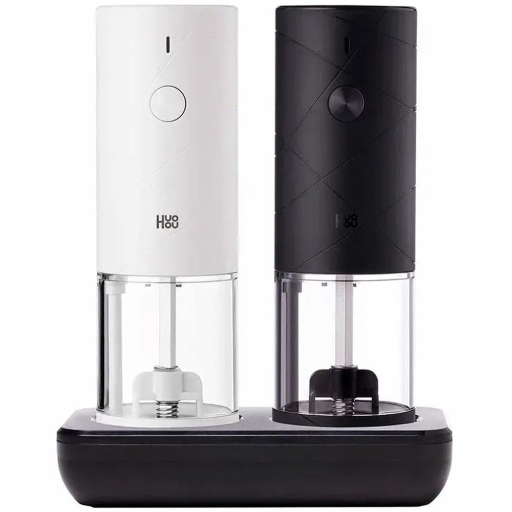 Изображение товара Набор мельниц Xiaomi Huohou HU0275 White+Black для соли, перца и специй