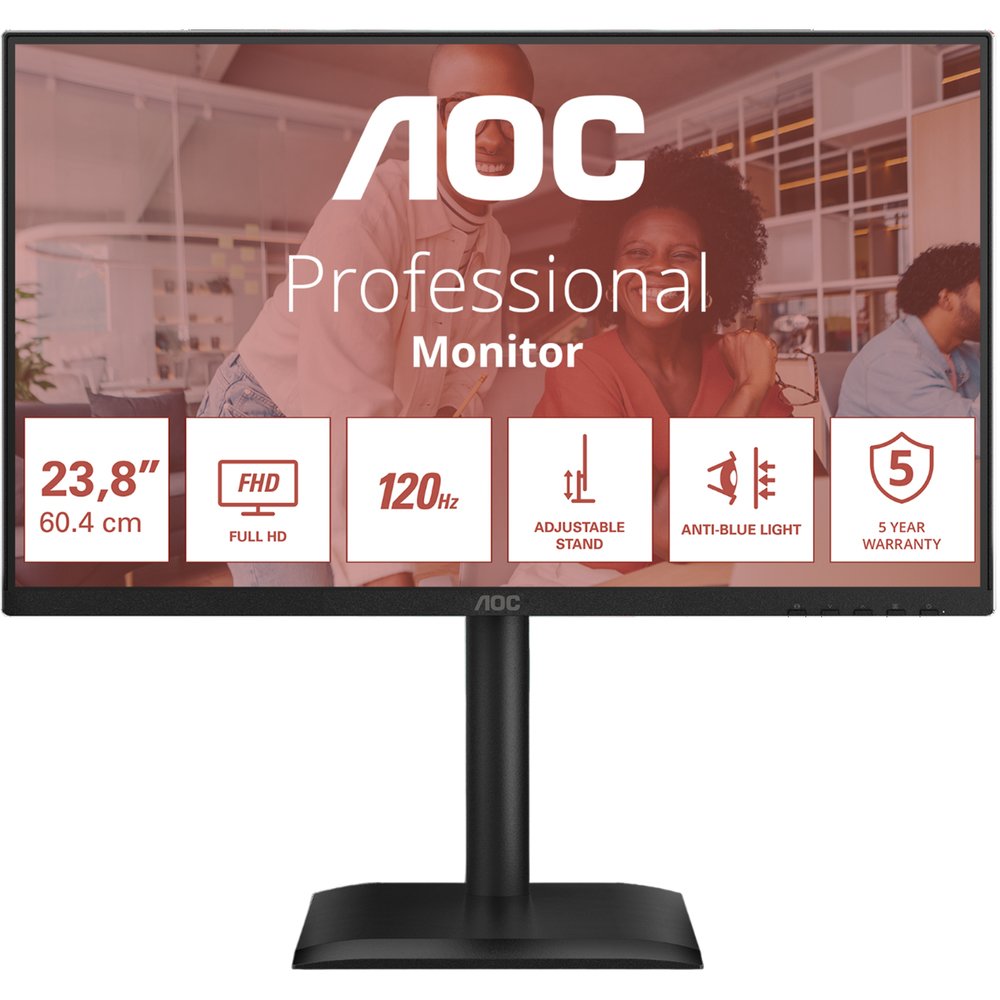 Изображение товара AOC 24E4CV Монитор 23.8 Full HD IPS антибликовый с HDMI и VESA