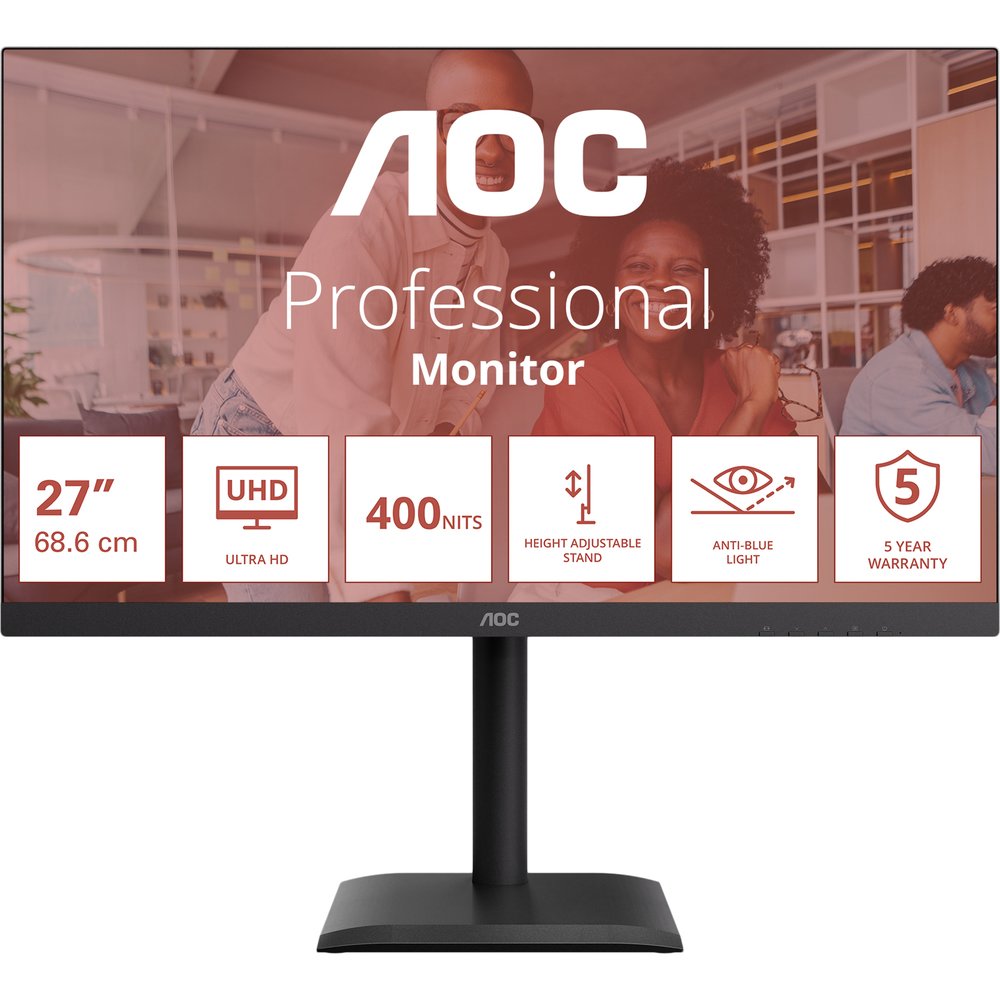 Изображение товара Монитор AOC U27E4CV 27 дюймов 4K UHD IPS дисплей