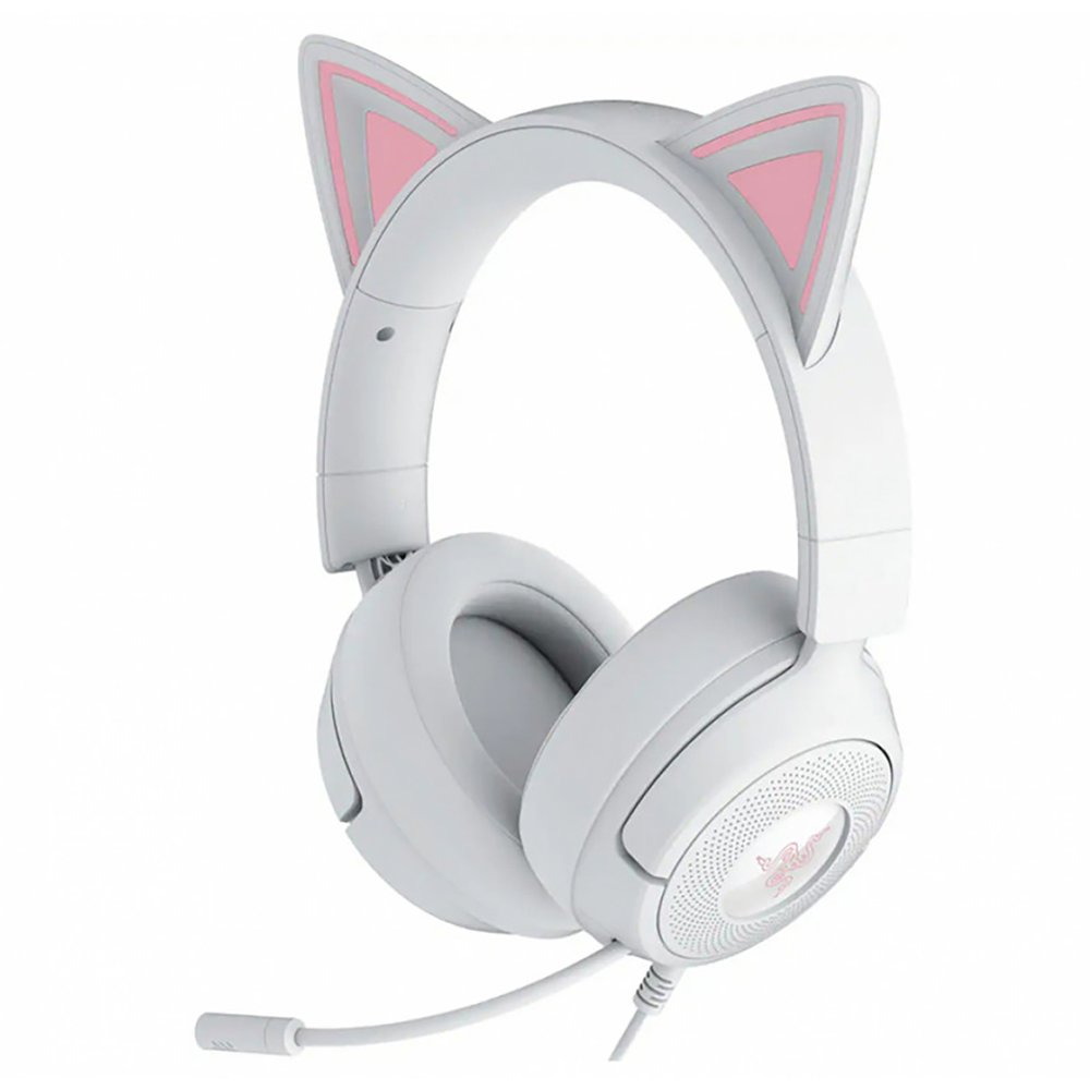 Изображение товара Компьютерная гарнитура Razer Kraken Kitty V3 X белая - проводные накладные наушники