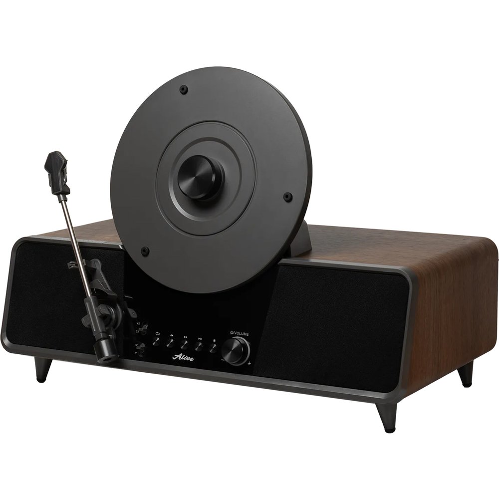 Изображение товара Проигрыватель виниловых пластинок Alive Audio Pillar тёмное дерево