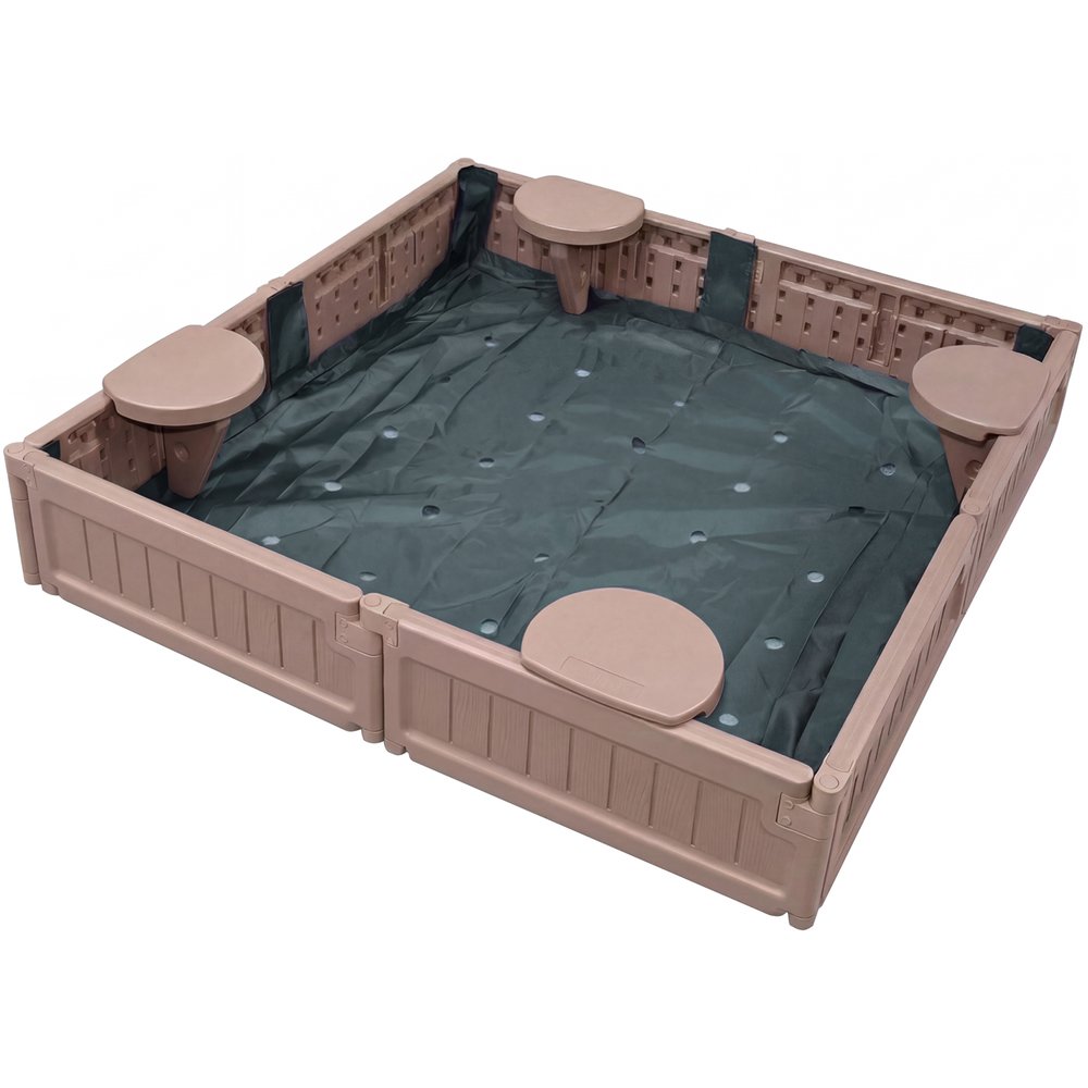 Изображение товара Песочница UNIX Kids Square 123 коричневый (SDBSQUARE123BN)