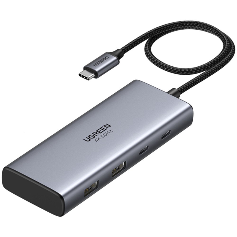 Изображение товара USB-разветвитель Ugreen CM498 7 в 1 серый космос