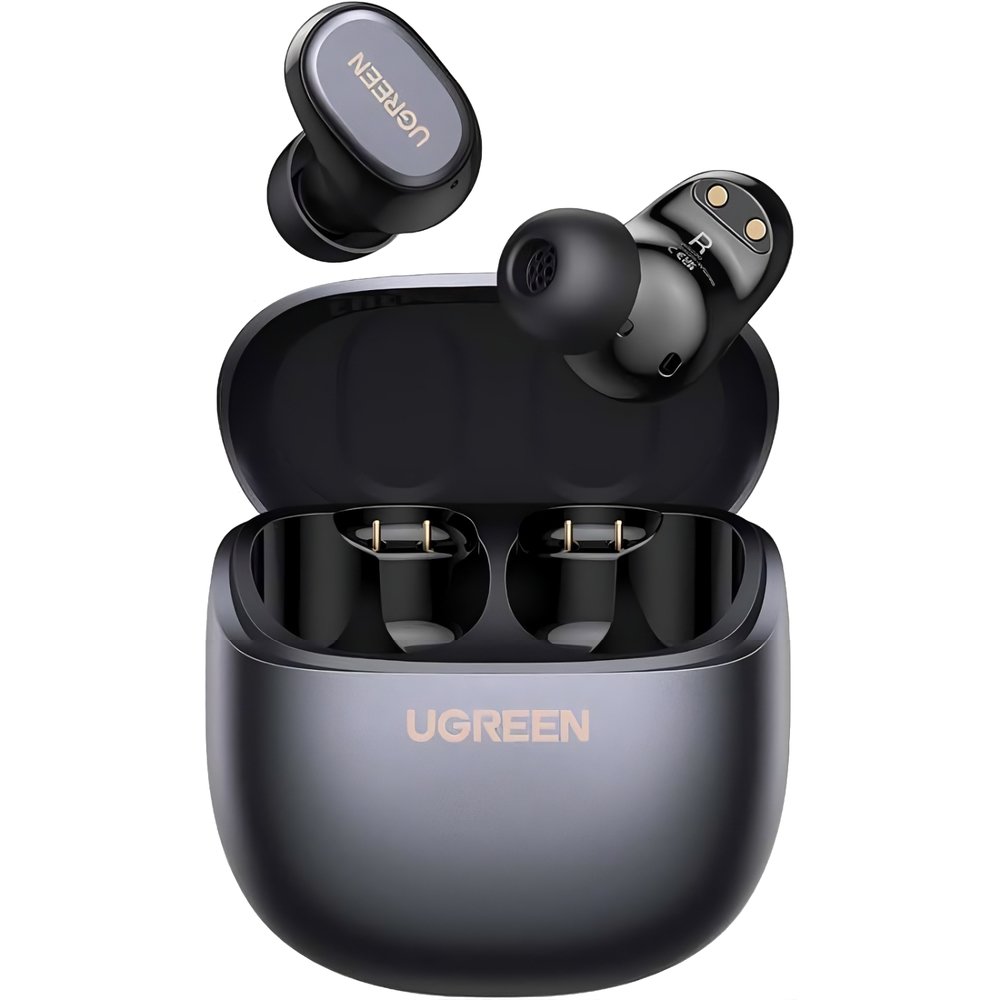 Изображение товара Беспроводные вакуумные наушники Ugreen HiTune Dots IPX5 Черные Изображение товара Беспроводные вакуумные наушники Ugreen HiTune Dots IPX5 Черные