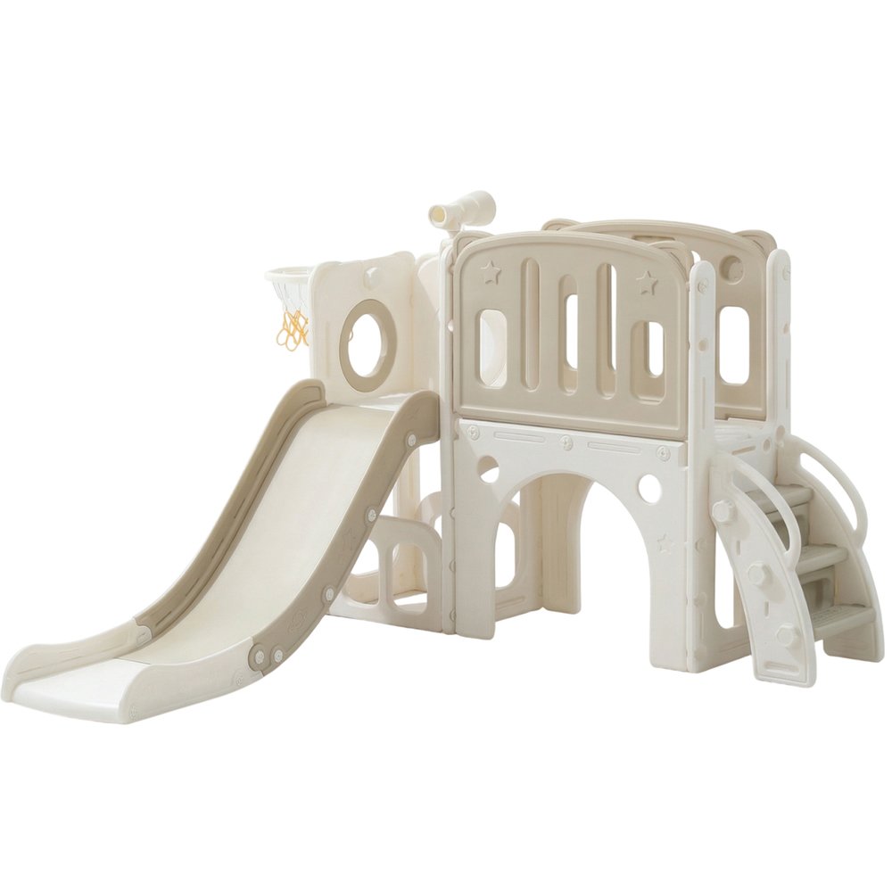 Изображение товара Игровой комплекс UNIX Star Бежевый с горкой