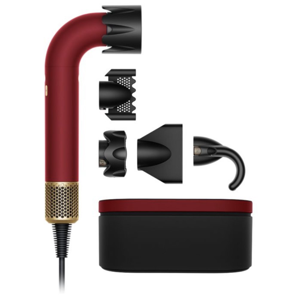 Изображение товара Фен Dyson Supersonic HD17 R Красный - мощность 1700 Вт, 5 насадок