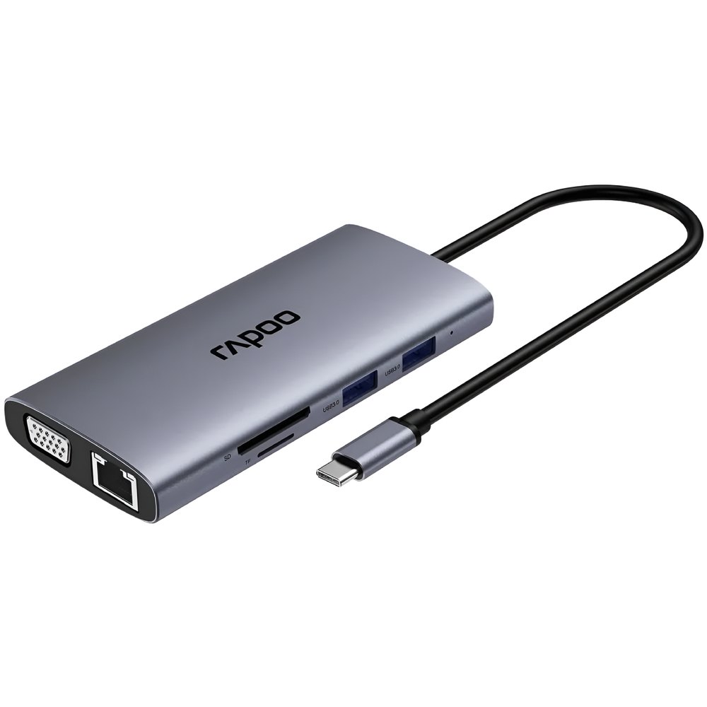 Изображение товара USB-разветвитель Rapoo 10 в 1 XD101-SGRY