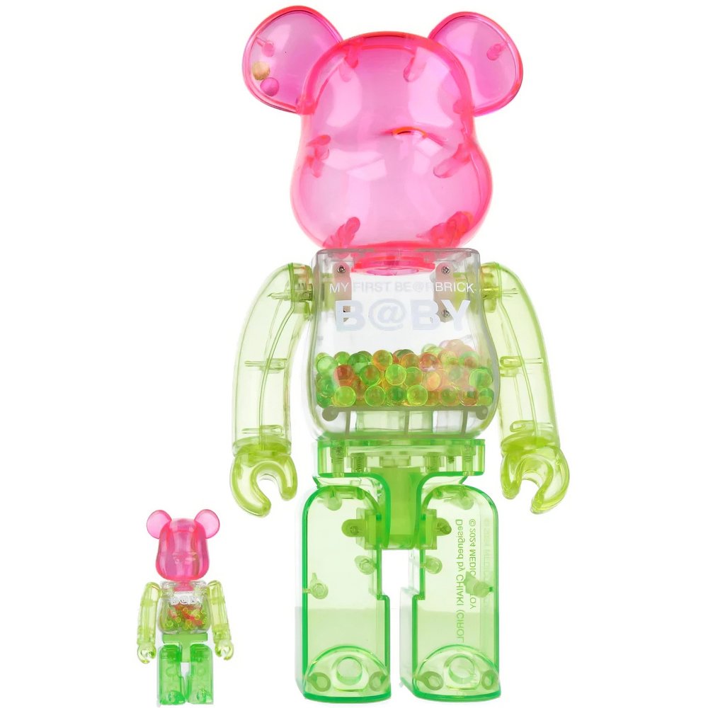 Изображение товара Фигура Bearbrick Medicom Toy Set My First Baby 1st Color Clear 400% and 100%