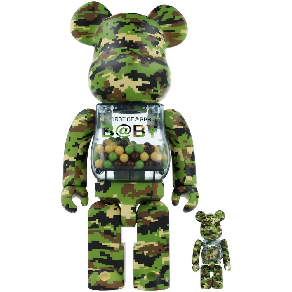 Изображение товара Фигура Bearbrick Medicom Toy Set My First Baby Digital Camo 400% and 100%