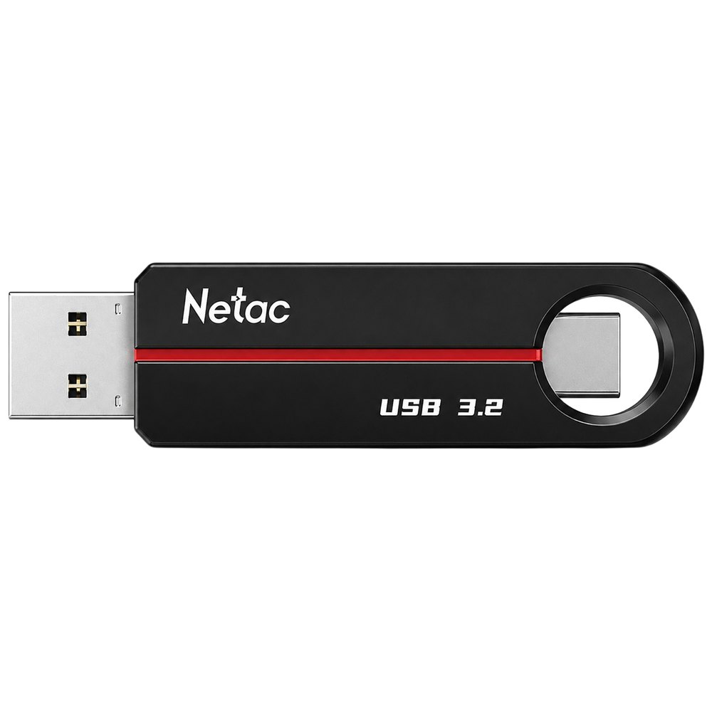 Изображение товара USB Flash drive Netac 128Gb US18 (NT03US18C-128G-32BK) чёрно-красный