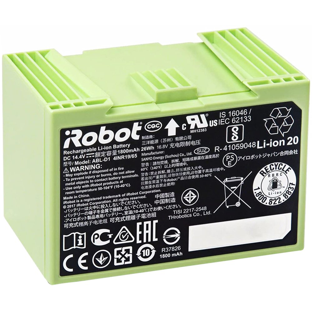 Изображение товара Аккумулятор iRobot Li-ion 1800 мАч для Roomba серии e и i Изображение товара Аккумулятор iRobot Li-ion 1800 мАч для Roomba серии e и i
