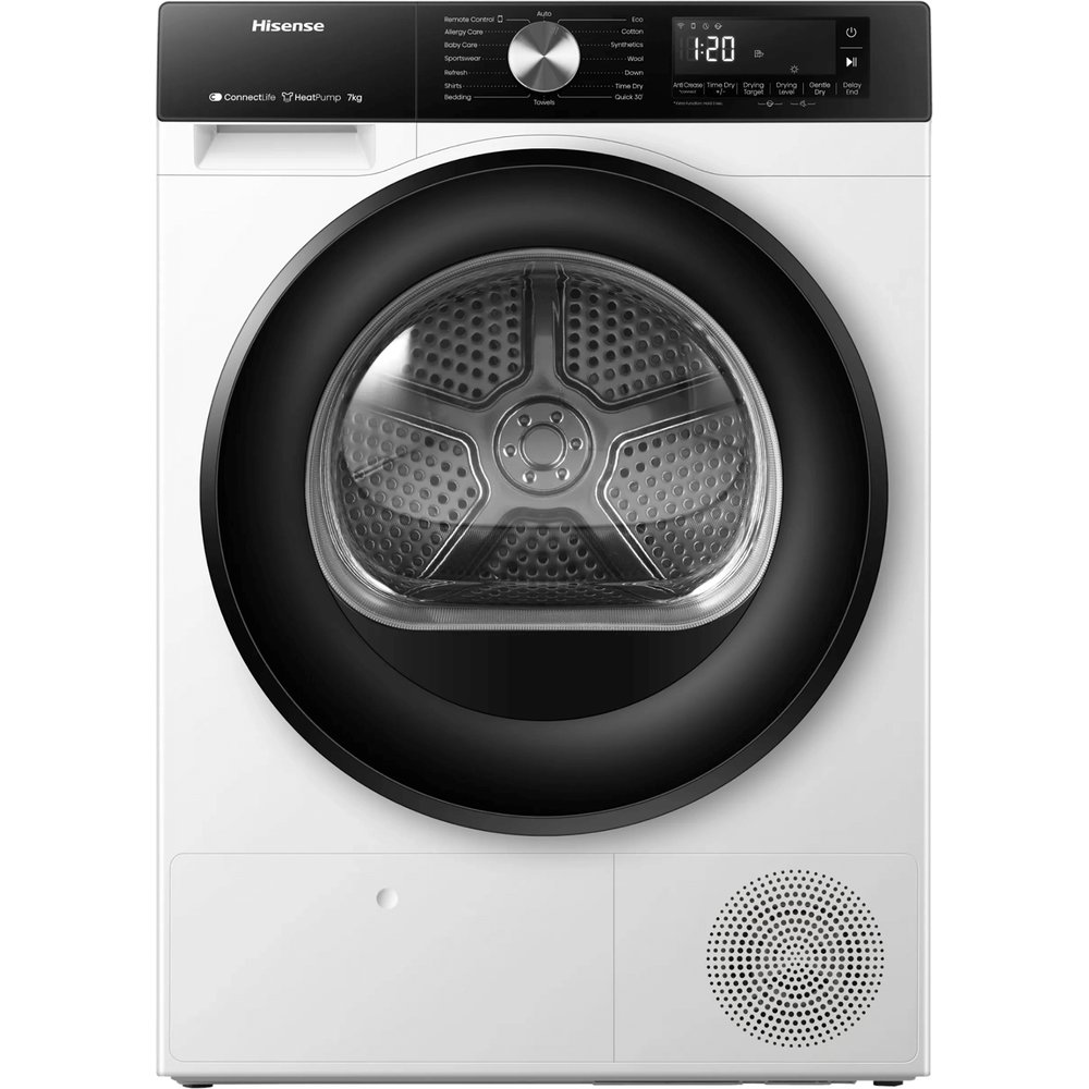 Изображение товара Сушильная машина Hisense DH3S702UWDE с тепловым насосом и 15 программами