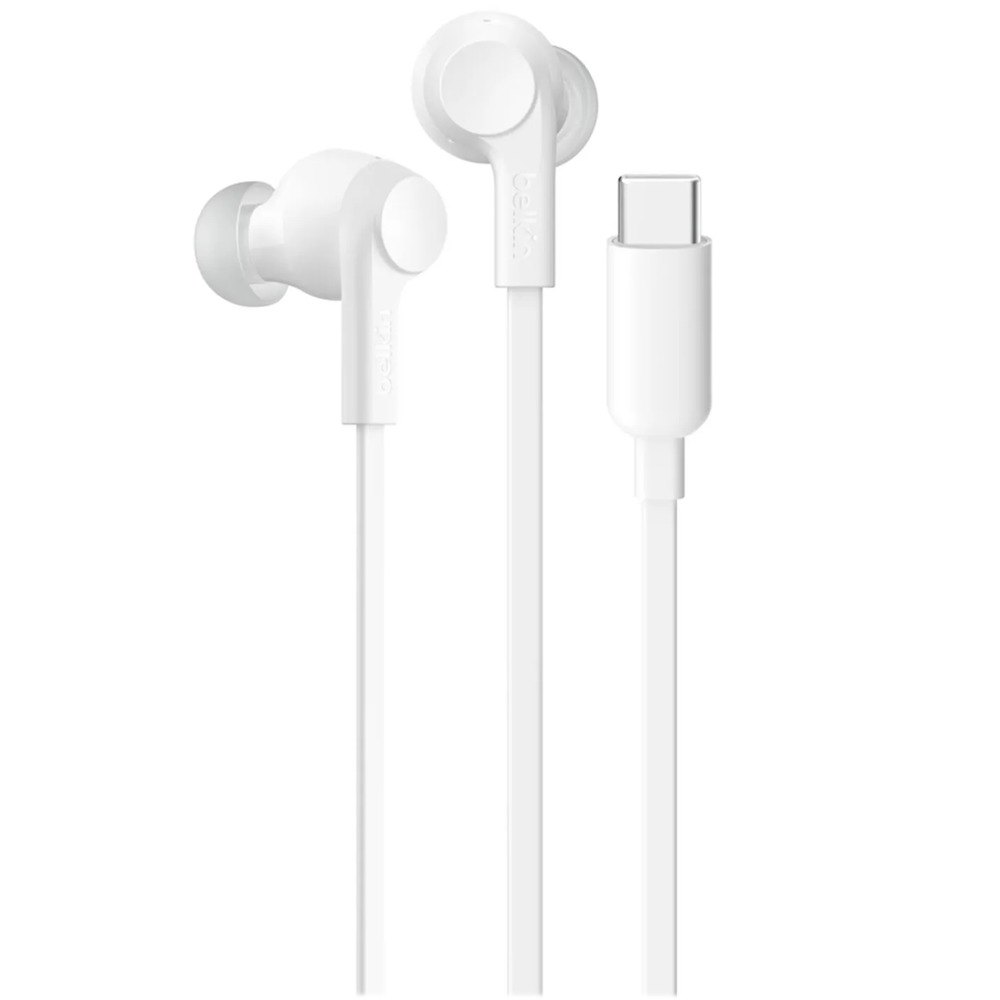 Изображение товара Наушники Belkin Soundform ANC белые с активным шумоподавлением Изображение товара Наушники Belkin Soundform ANC белые с активным шумоподавлением