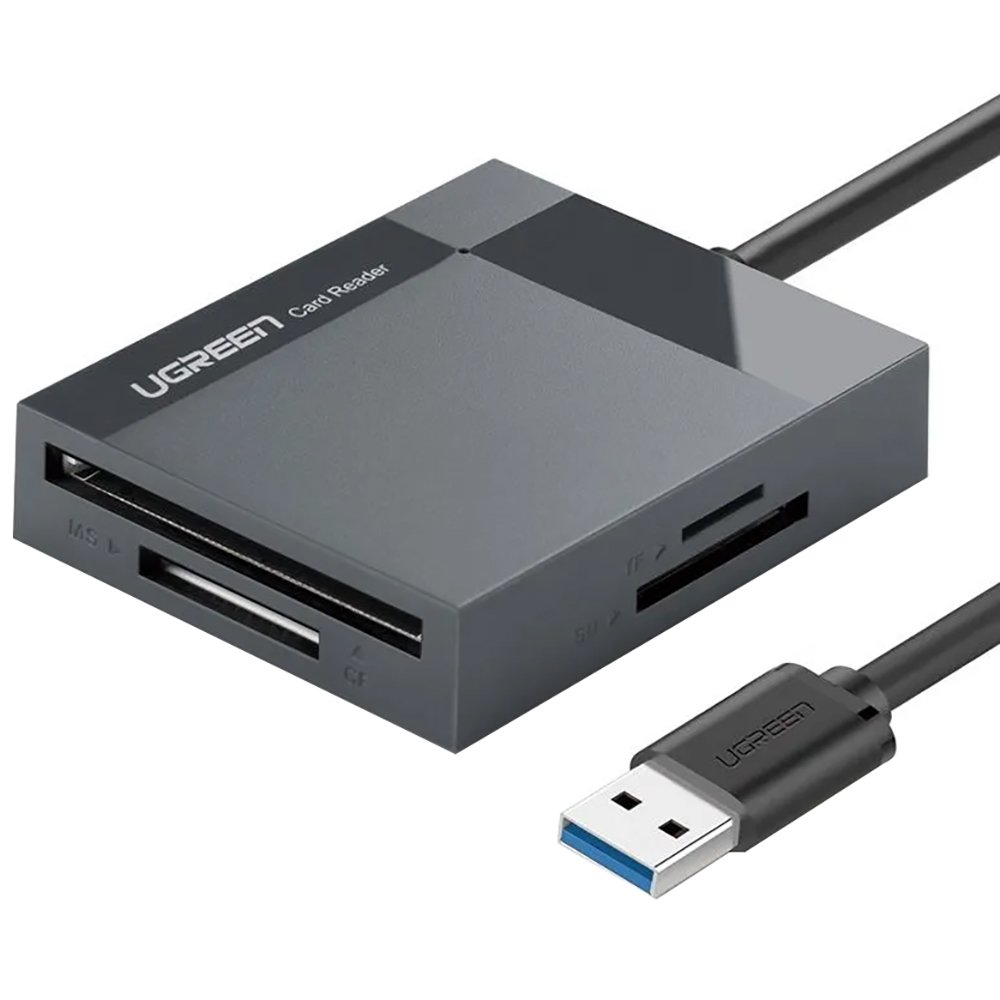 Изображение товара Картридер Ugreen USB 3.0 All-in-One для SD, TF, CF, MS карт памяти