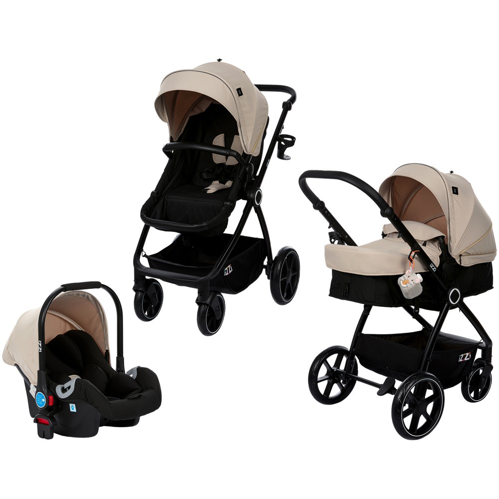Изображение товара Детская коляска iZZi 3в1 бежевый (R770-3BG) Изображение товара Детская коляска iZZi 3в1 бежевый (R770-3BG)
