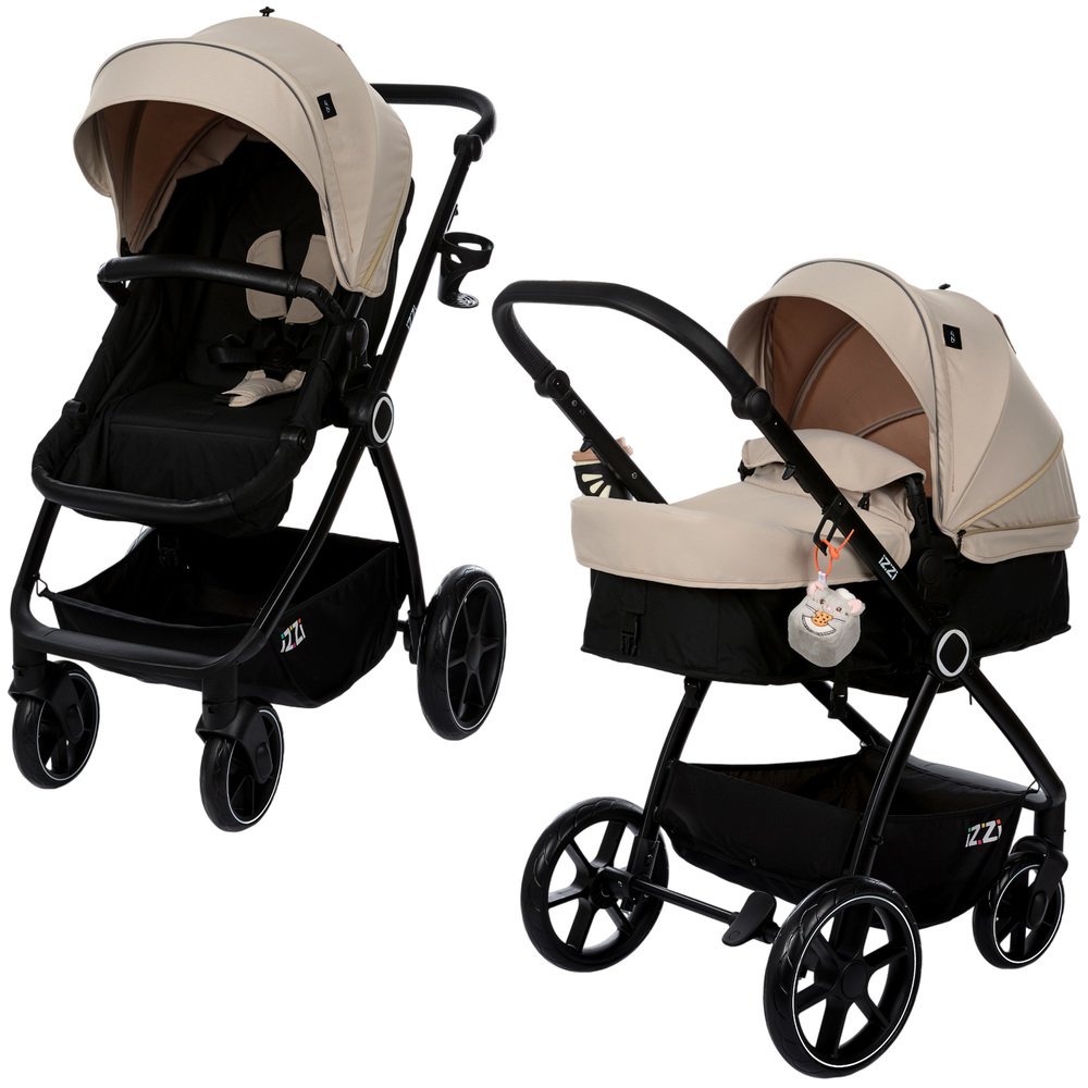 Изображение товара Детская коляска iZZi 2в1 бежевый (R770-2BG) Изображение товара Детская коляска iZZi 2в1 бежевый (R770-2BG)