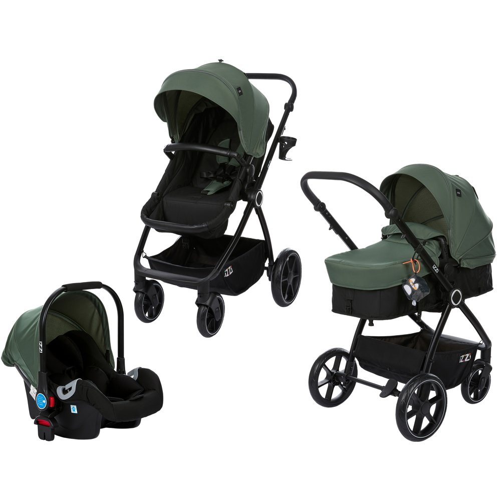 Изображение товара Детская коляска iZZi 3в1 оливковый (R770-3GR) Изображение товара Детская коляска iZZi 3в1 оливковый (R770-3GR)