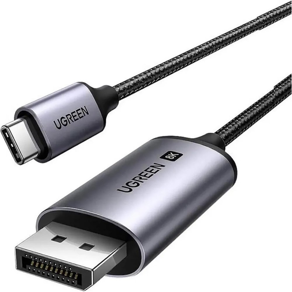 Изображение товара Кабель для компьютера Ugreen CM556 USB-C/DisplayPort 8K 2 м, серый (25158)