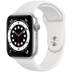 Apple Watch Series 6 44 мм серебристый, спортивный ремешок Apple Watch Series 6 44 мм серебристый, спортивный ремешок