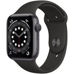 Apple Watch Series 6 44 мм серый космос, спортивный ремешок Apple Watch Series 6 44 мм серый космос, спортивный ремешок