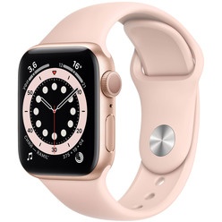 Apple Watch Series 6 40 мм золотой, спортивный ремешок Apple Watch Series 6 40 мм золотой, спортивный ремешок