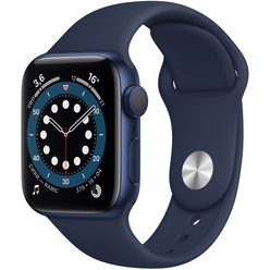 Apple Watch Series 6 40 мм синий, спортивный ремешок Apple Watch Series 6 40 мм синий, спортивный ремешок