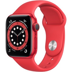 Apple Watch Series 6 40 мм красный, спортивный ремешок Apple Watch Series 6 40 мм красный, спортивный ремешок