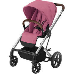 Cybex Balios S Lux SLV Magnolia Pink с дождевиком Cybex Balios S Lux SLV Magnolia Pink с дождевиком