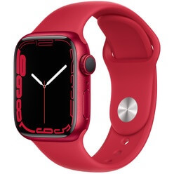 Apple Watch Series 7 41 мм красный, спортивный ремешок