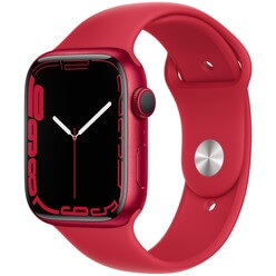Apple Watch Series 7 45 мм красный, спортивный ремешок