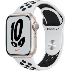 Apple Watch Nike Series 7 41 мм сияющая звезда, спортивный ремешок