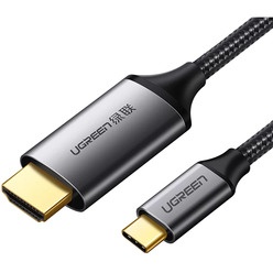 Изображение товара Кабель для компьютера Ugreen 50570 USB Type-C-HDMI 1.5 м, серый/чёрный