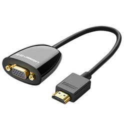 Изображение товара Кабель для компьютера Ugreen 40253 HDMI - VGA 0.25 м, чёрный