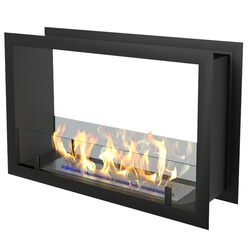 Изображение товара Камин ZeFire Standart 700 сквозной, чёрный