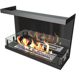 Изображение товара Камин ZeFire Standart 700 торцевой со стемалитом, чёрный