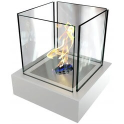 Изображение товара Камин ZeFire Quant metall, белый